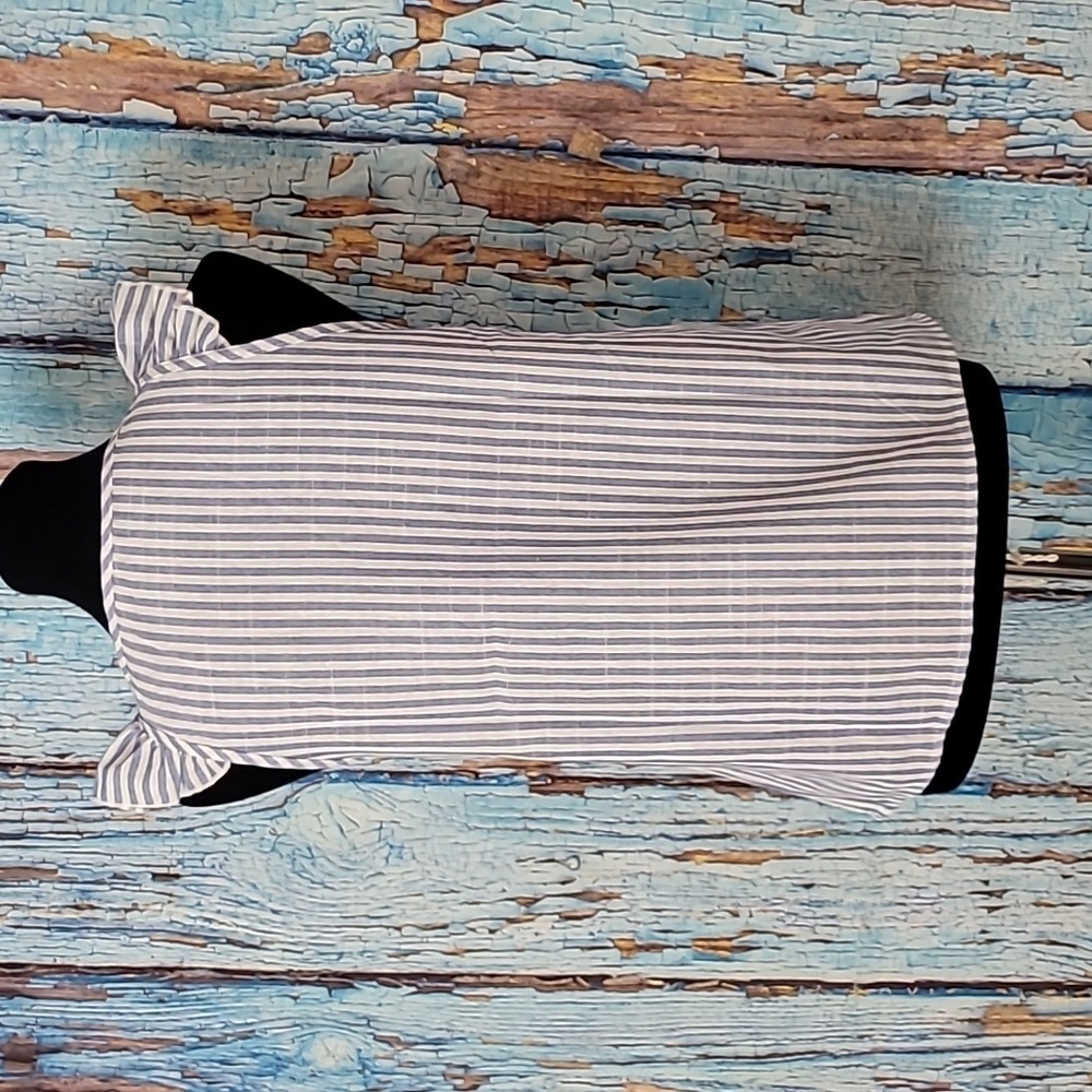 Shein Striped Ruffle Trim Blouse - Picture 9 of 12